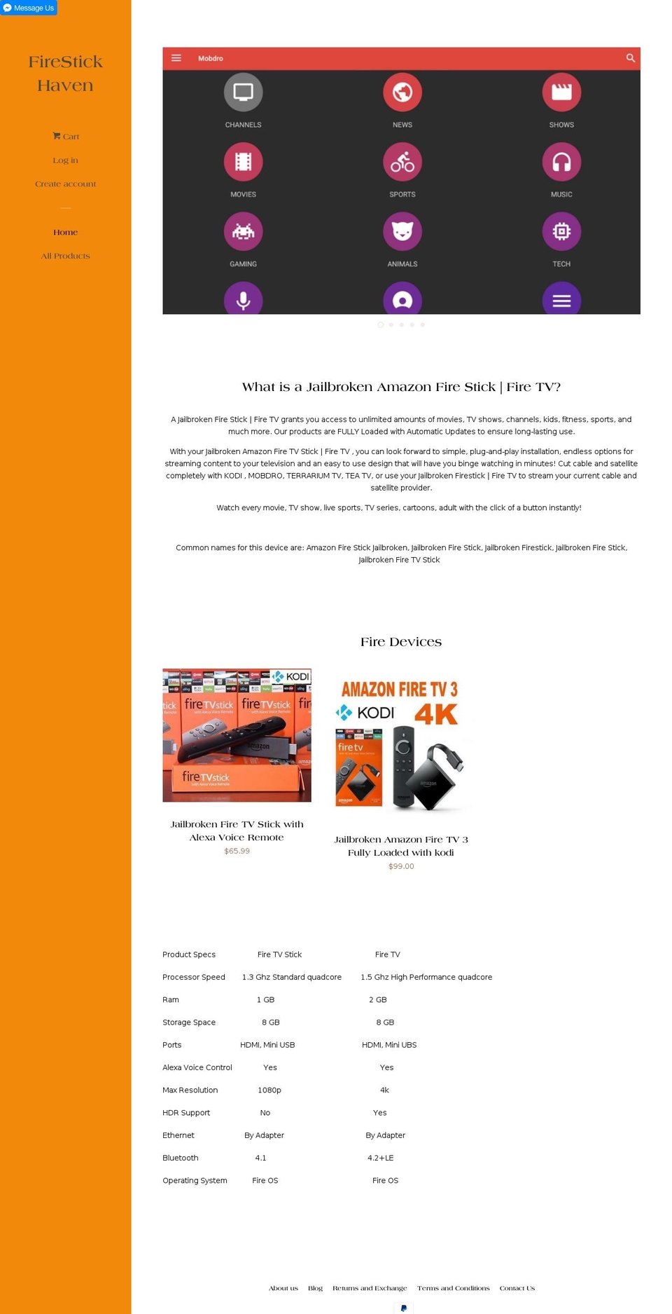 firestickhaven.com — Shopify storefront screenshot
