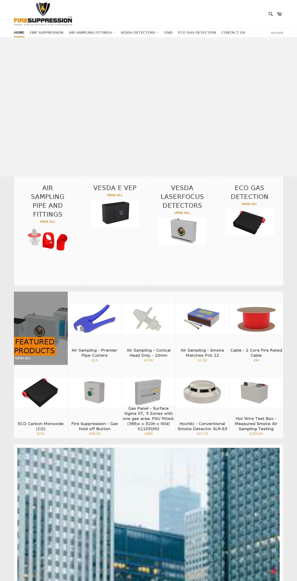 firesuppressiononline.com — Shopify storefront screenshot