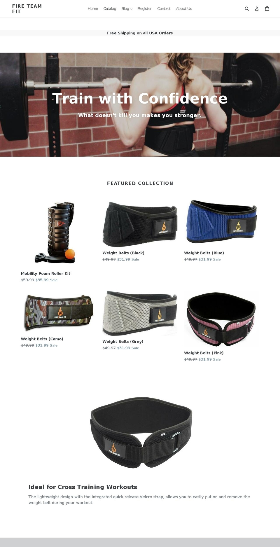 fireteamfit.com shopify website screenshot