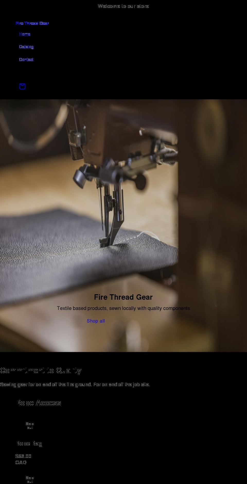 firethreadcustoms.com shopify website screenshot