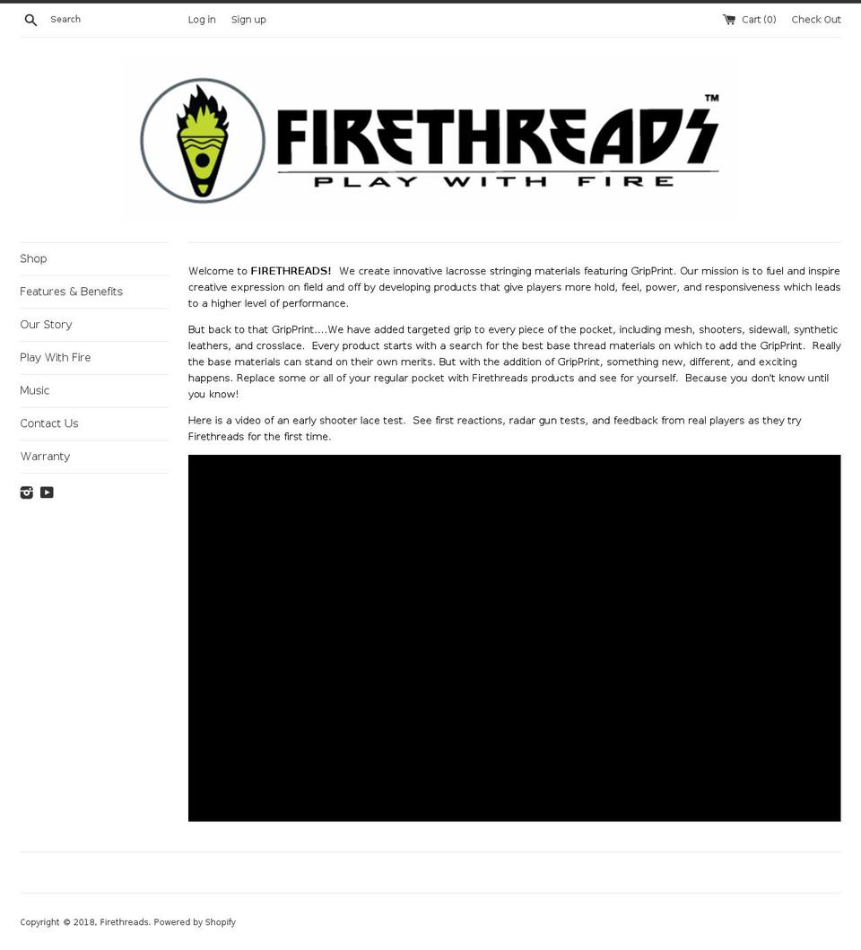 firethreads.com — Shopify storefront screenshot