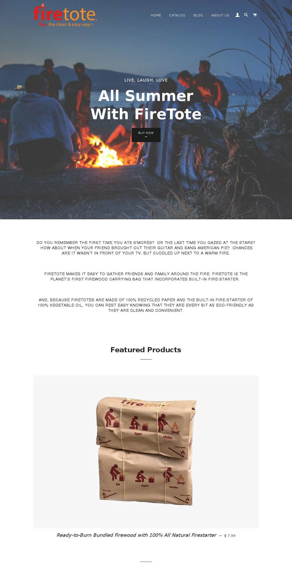 firetote.com shopify website screenshot