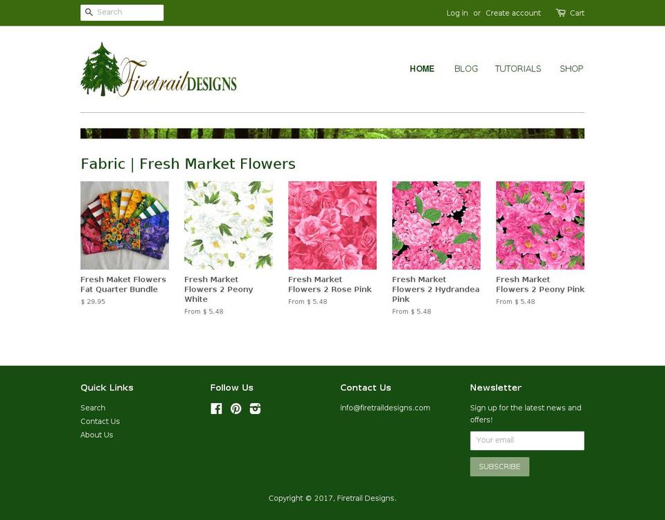 firetraildesigns.com shopify website screenshot