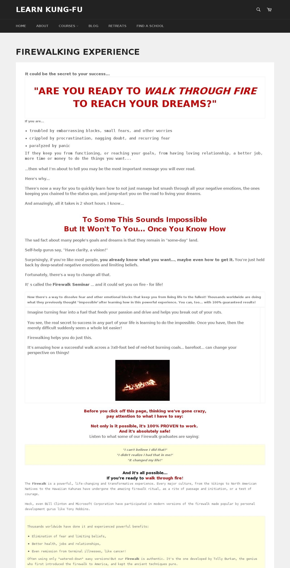 firewalkcanada.com shopify website screenshot