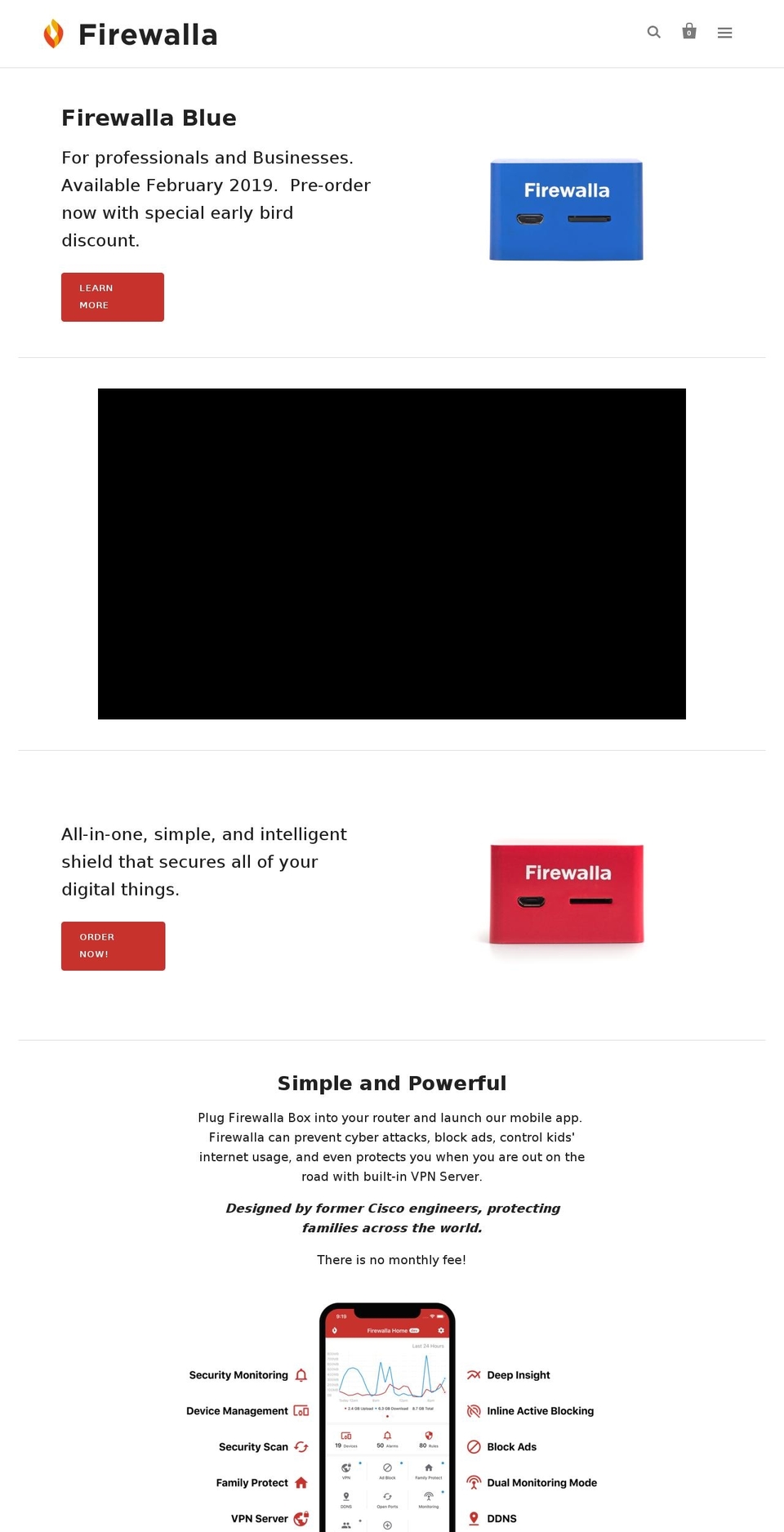 firewalla.com shopify website screenshot