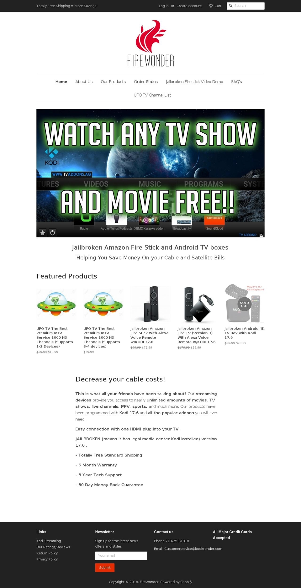 firewonder.com — Shopify storefront screenshot