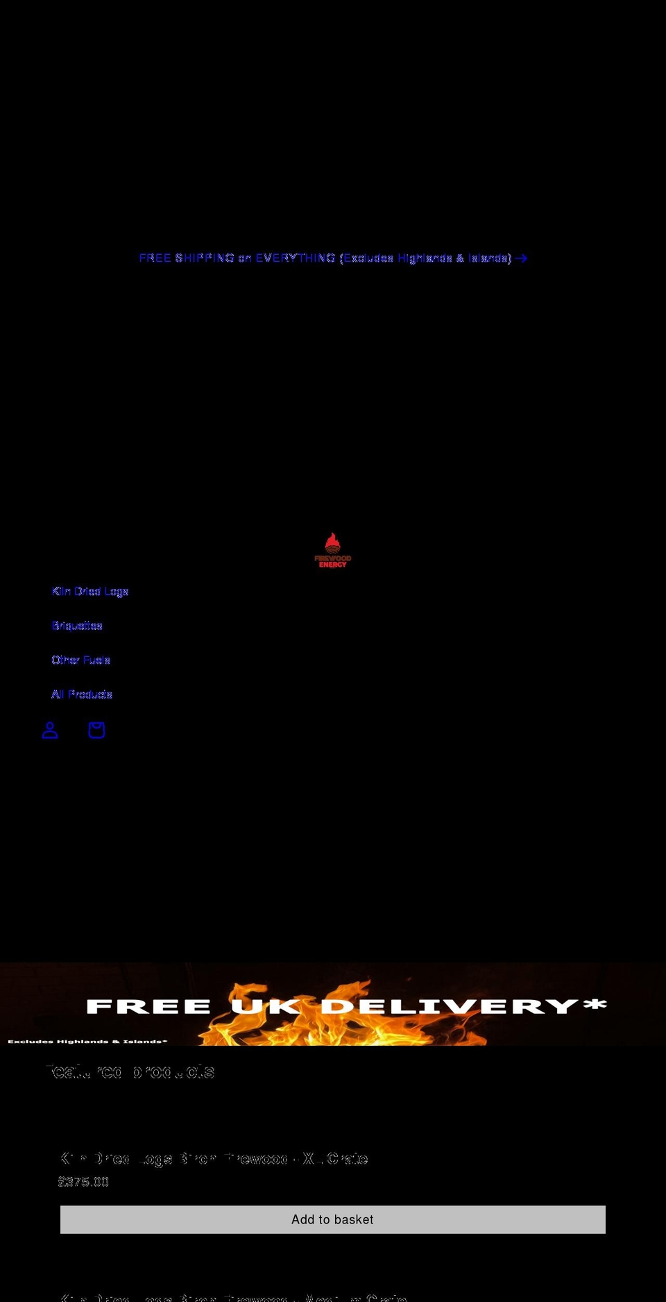 firewoodenergy.co.uk shopify website screenshot