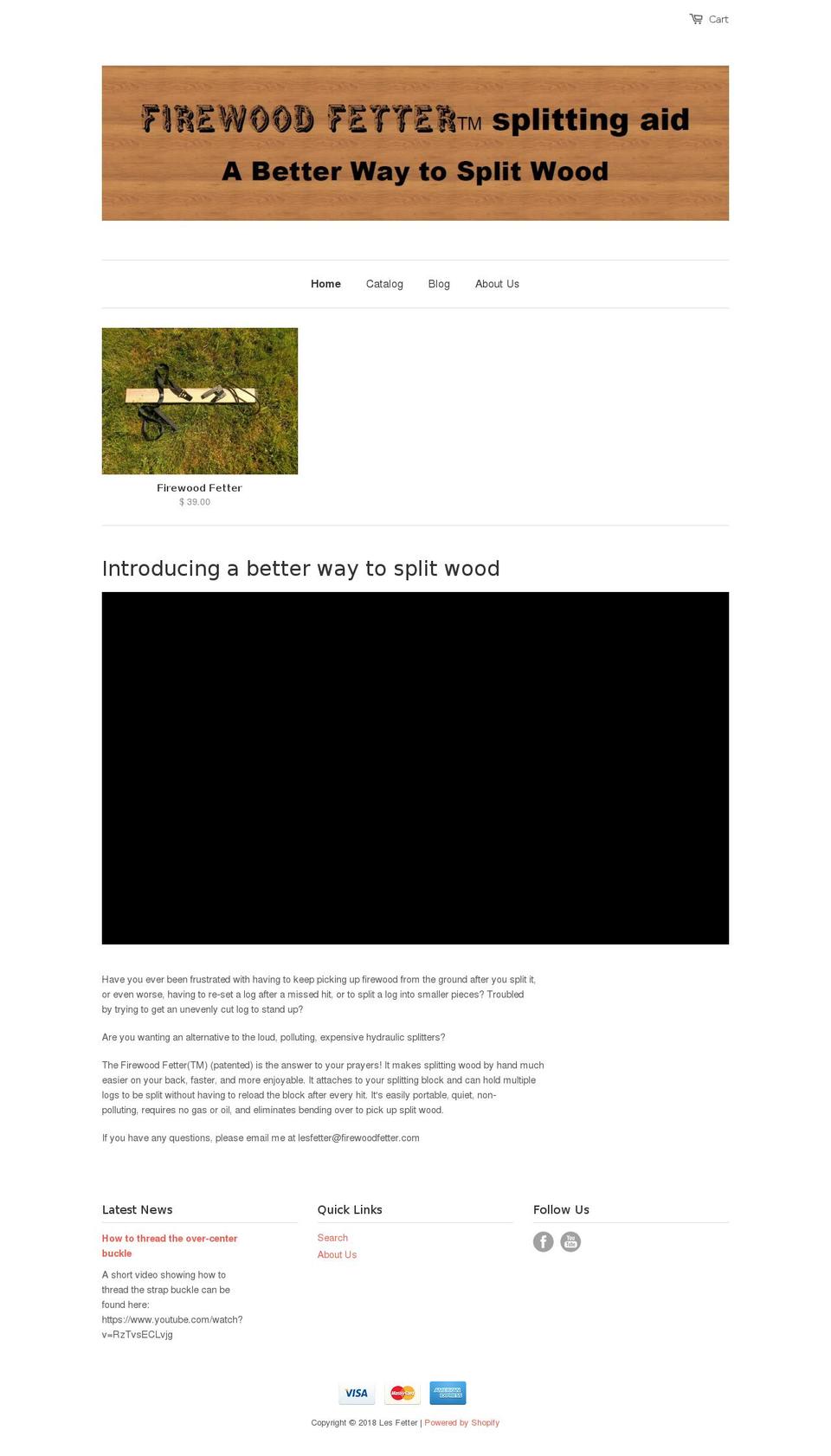 firewoodfetter.com — Shopify storefront screenshot