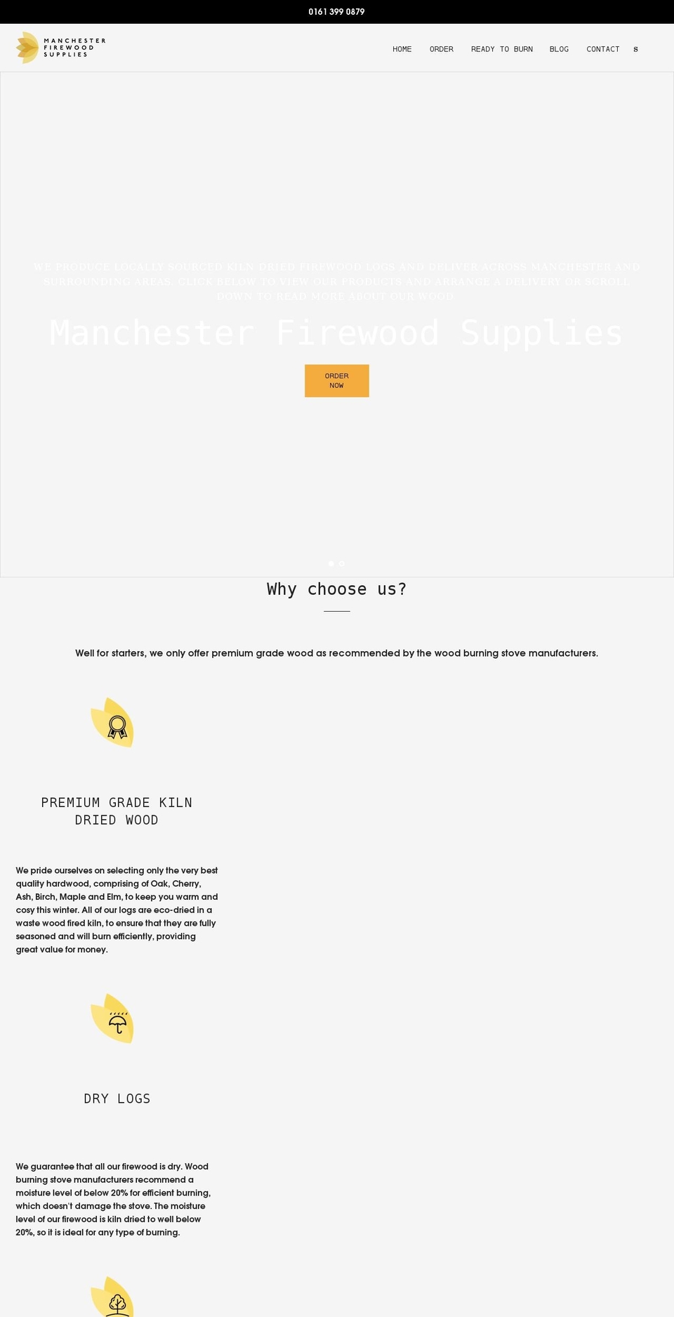 firewoodmanchester.com shopify website screenshot
