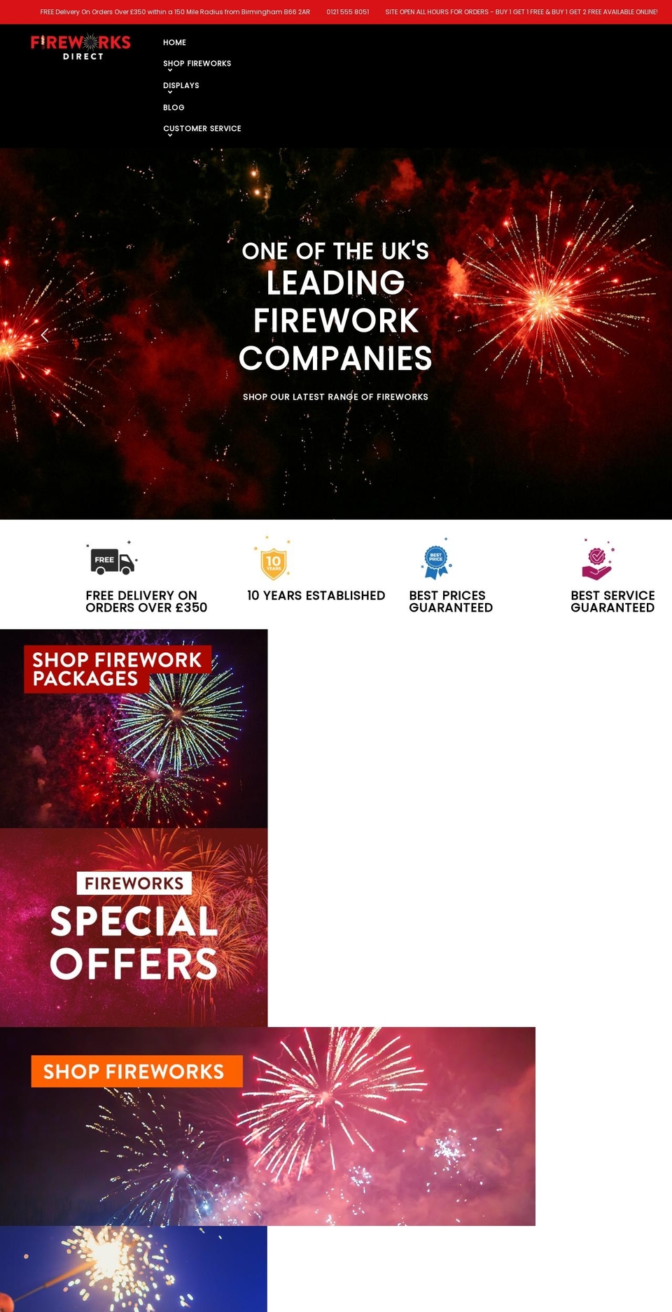 fireworks-direct.co.uk shopify website screenshot