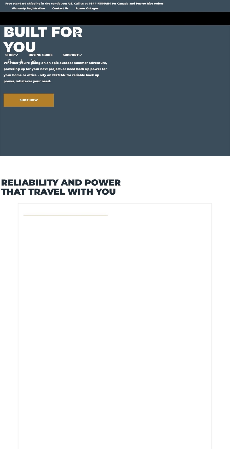firmanpowerequipment.com shopify website screenshot