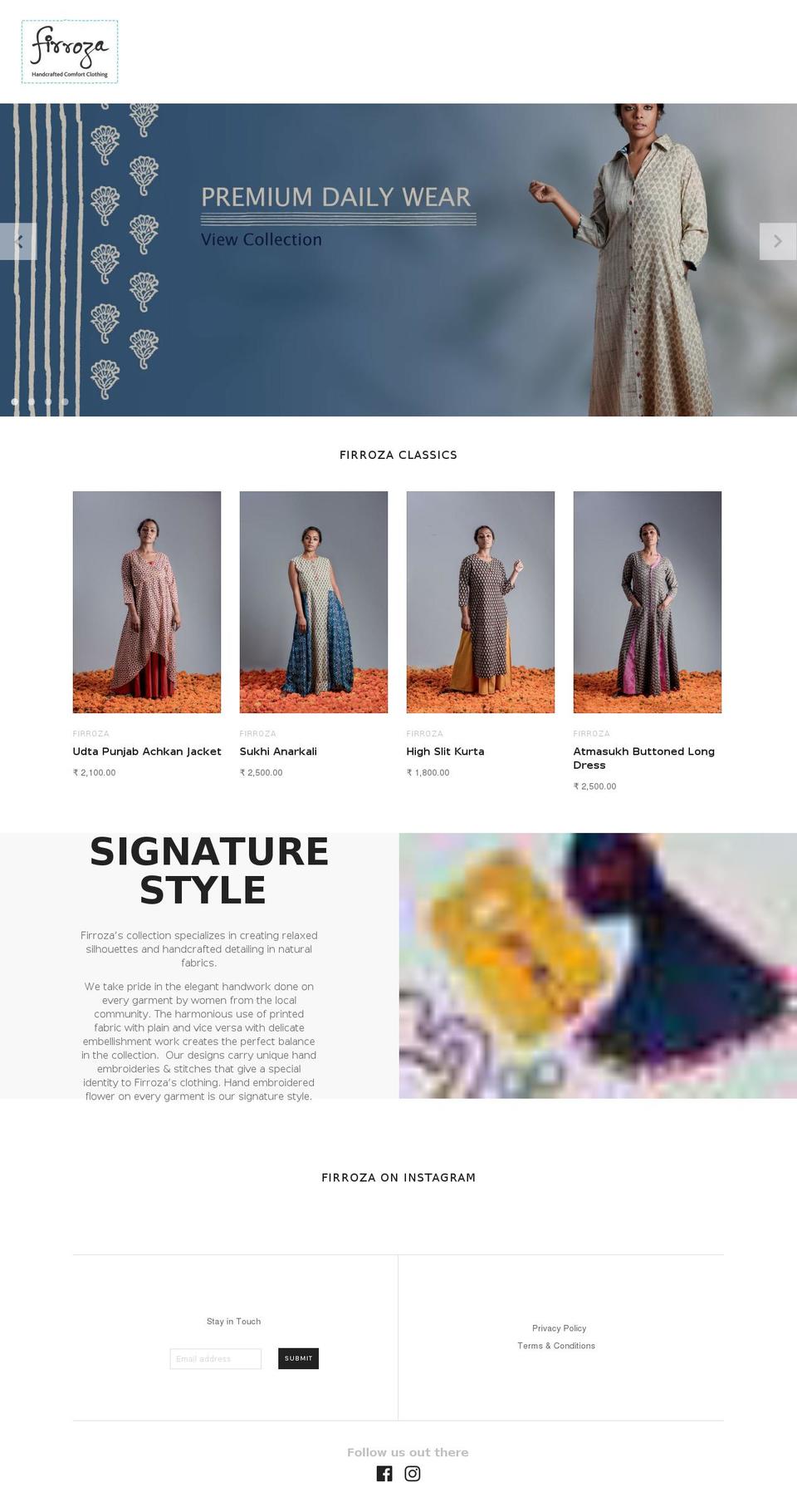 firroza.com — Shopify storefront screenshot