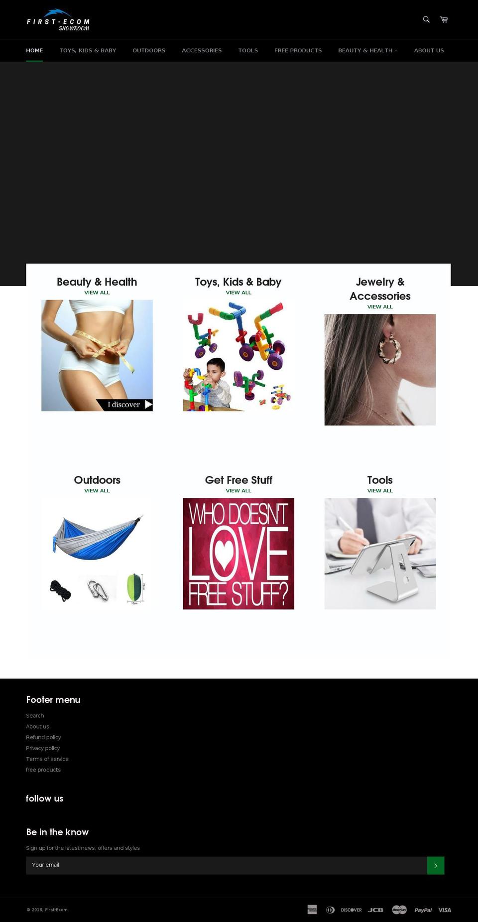 first-ecom.com — Shopify storefront screenshot