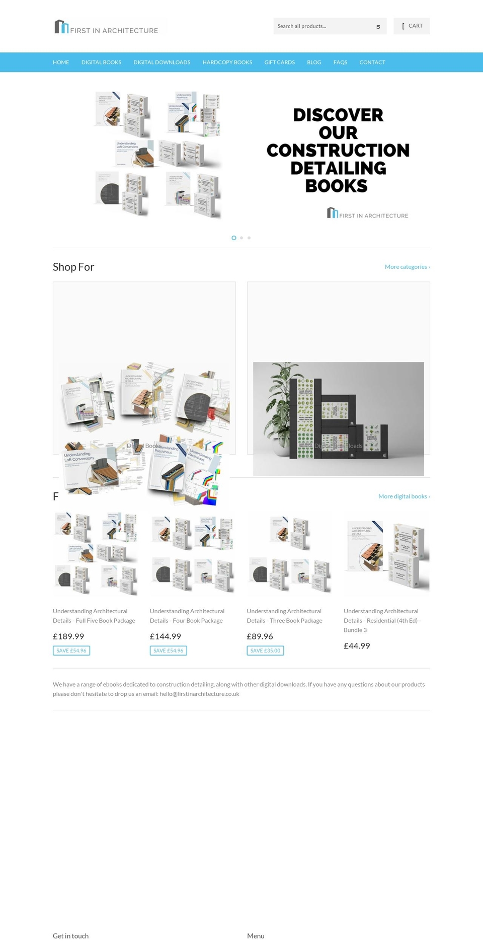 first-in-architecture.myshopify.com shopify website screenshot