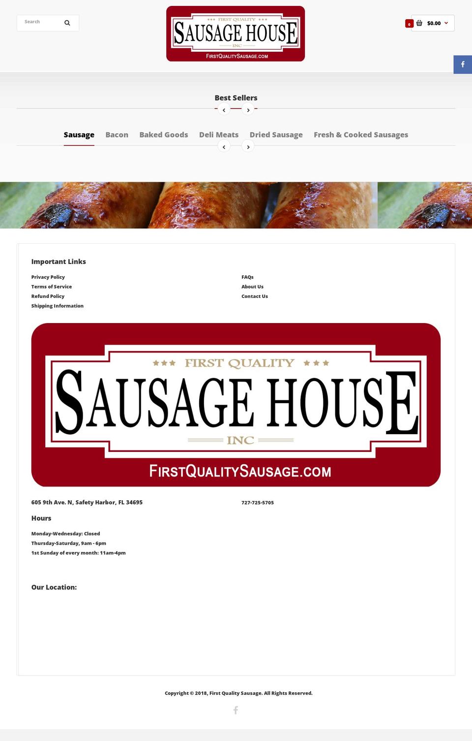 first-quality-sausage.myshopify.com shopify website screenshot