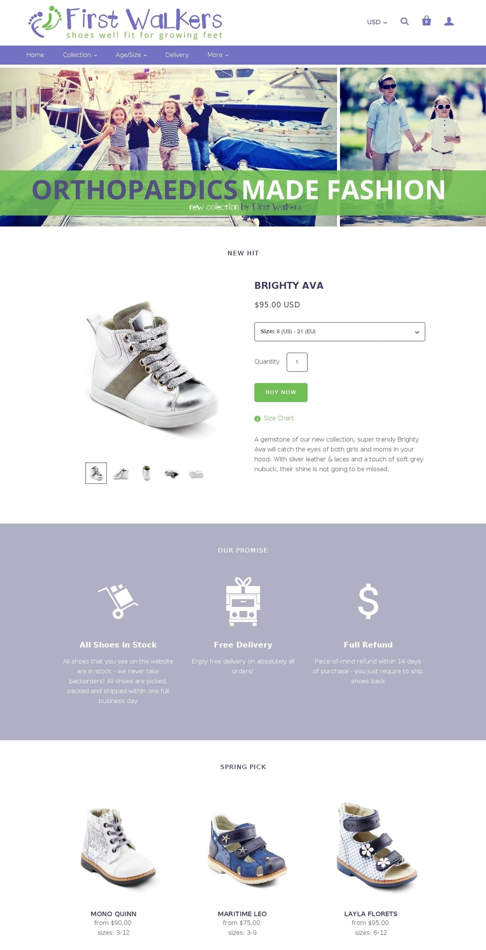 first-walkers.com shopify website screenshot