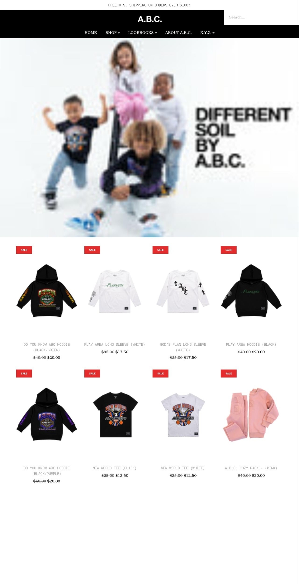 first3letter-abc.myshopify.com shopify website screenshot