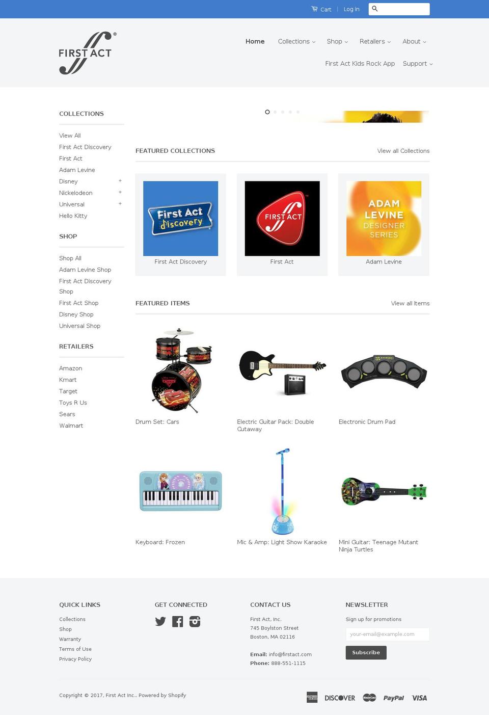 firstactdiscovery.com shopify website screenshot