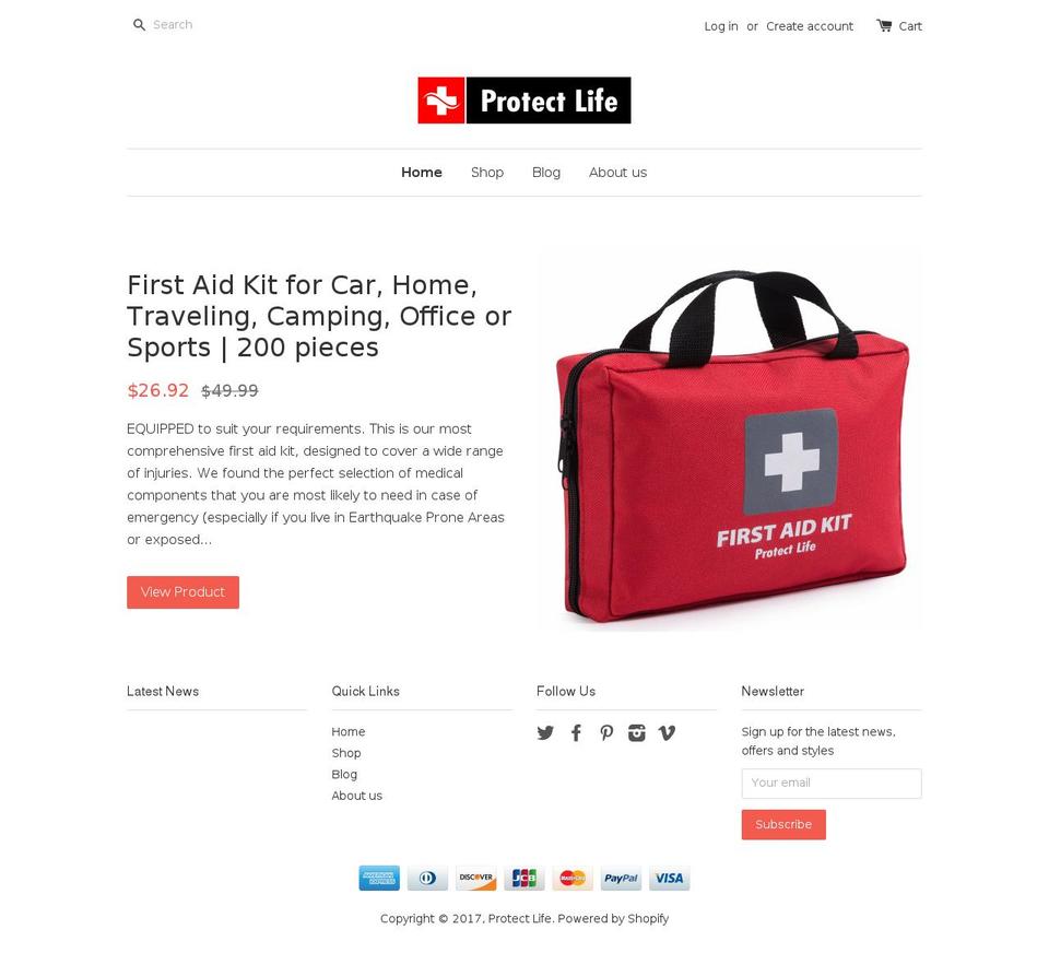 firstaidkitsurvival.com shopify website screenshot