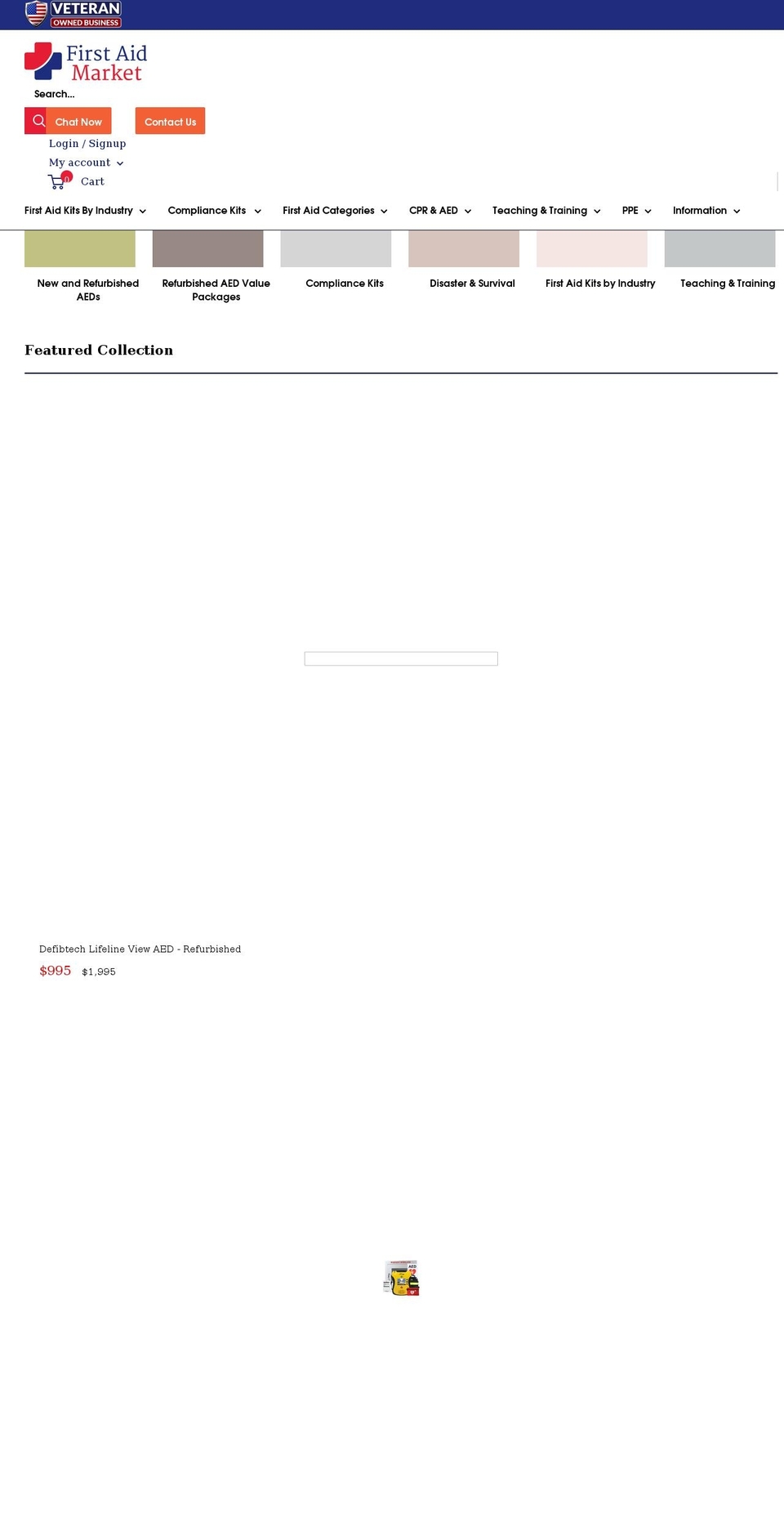 firstaidmarket.com shopify website screenshot