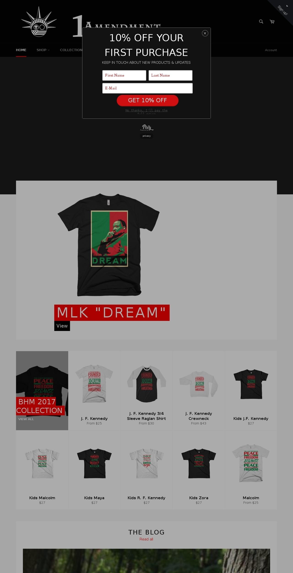 firstamendmentco.com shopify website screenshot