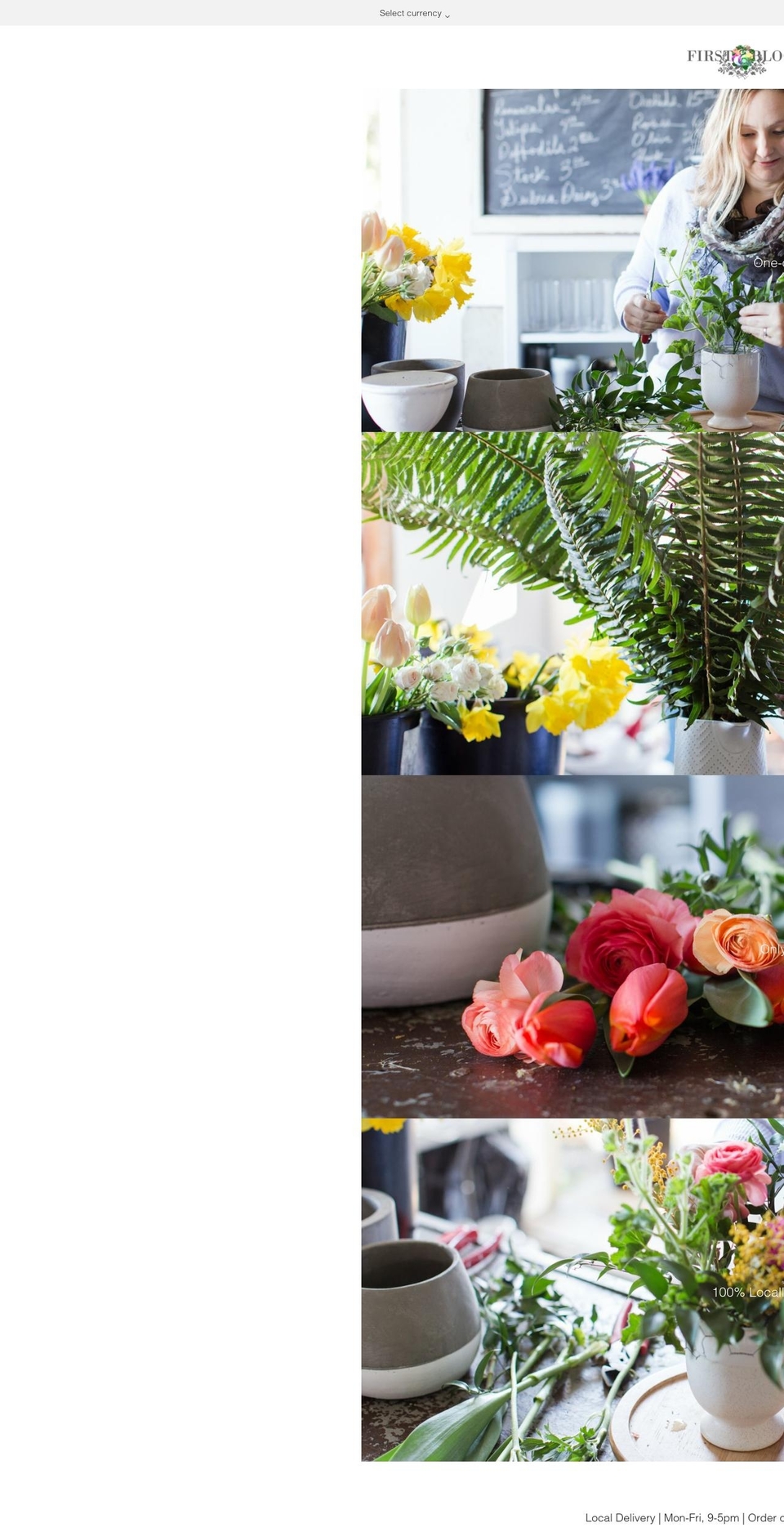 firstandbloom.com shopify website screenshot