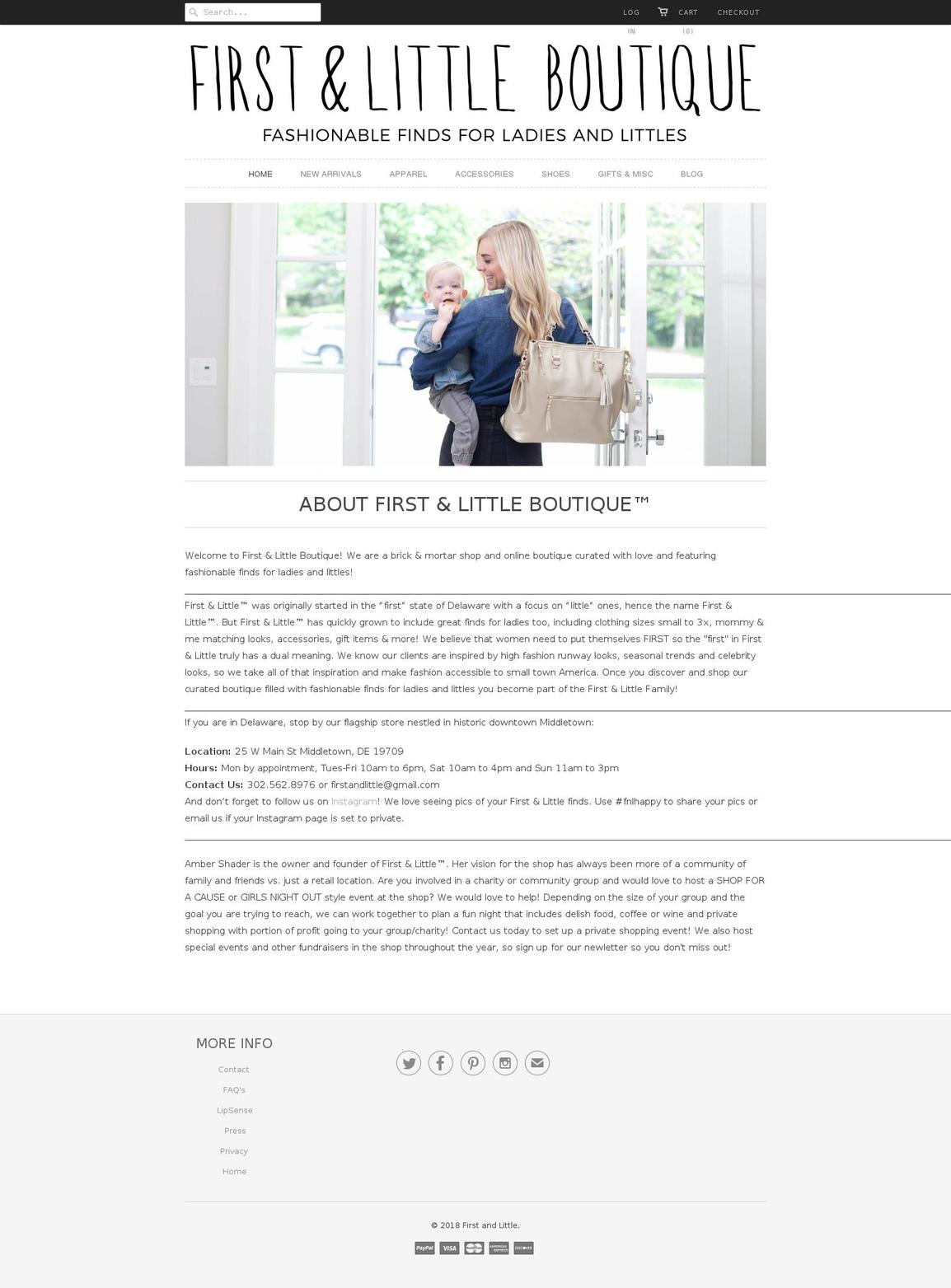 firstandlittle.com shopify website screenshot