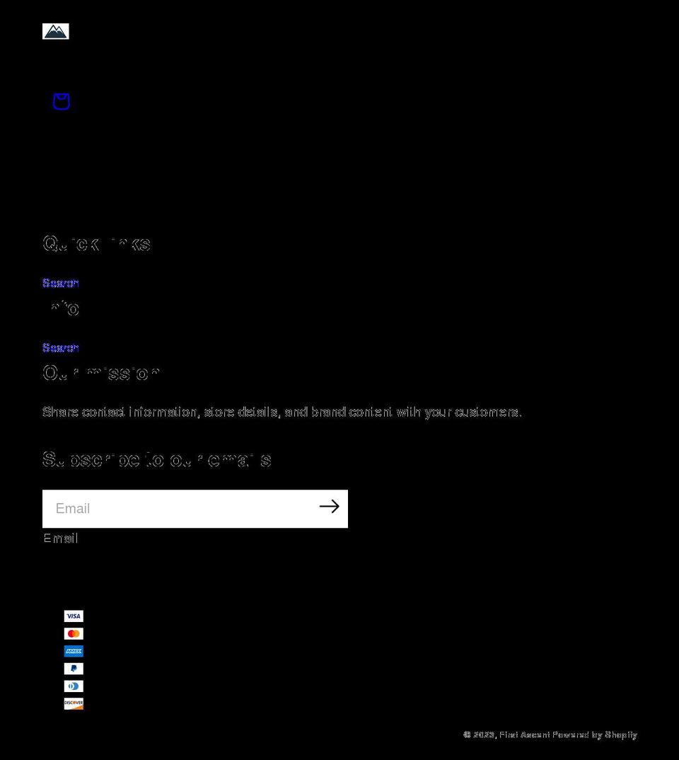 firstascent-marketing.myshopify.com shopify website screenshot