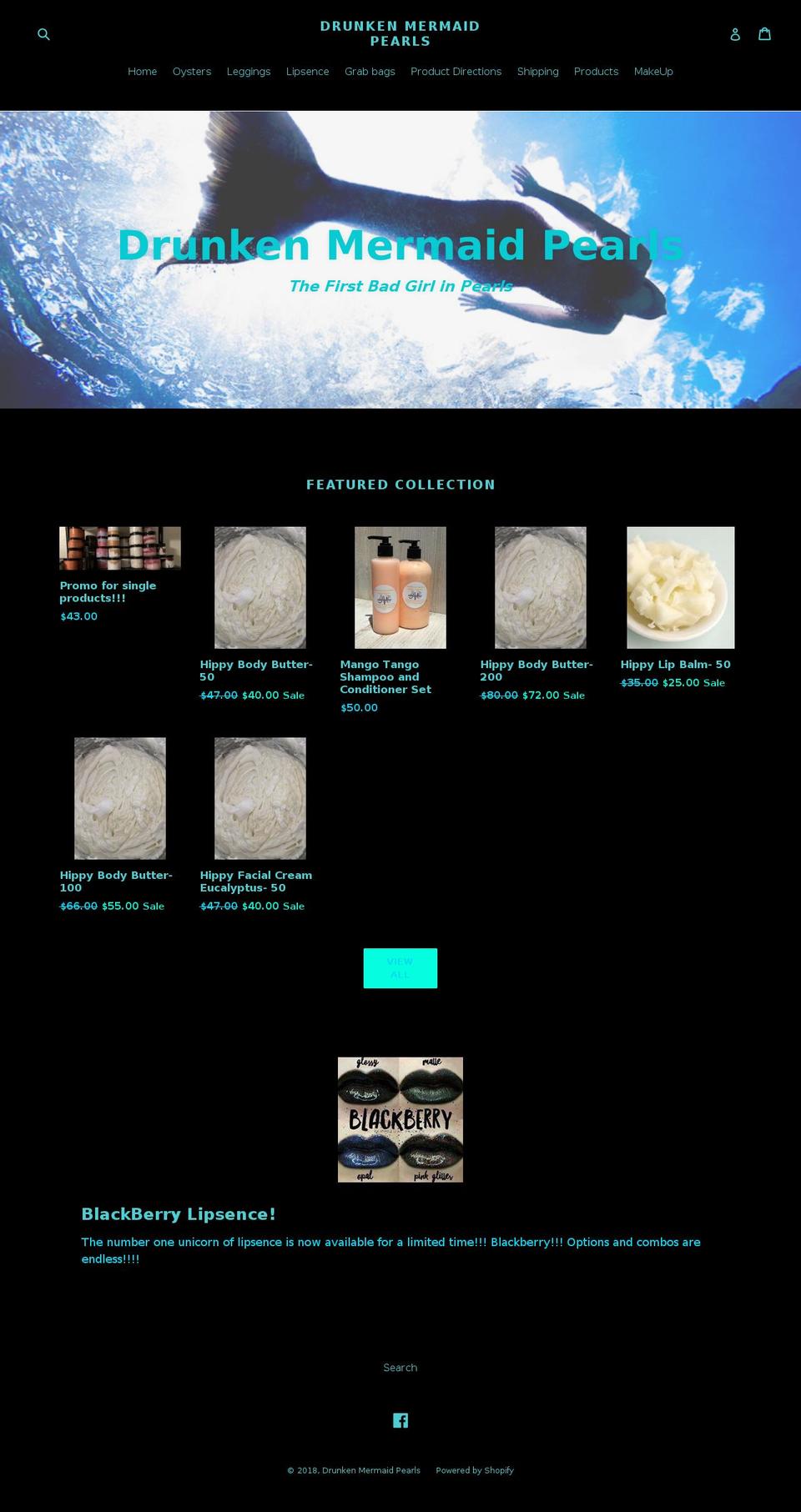 firstbadgirlofpearls.com shopify website screenshot