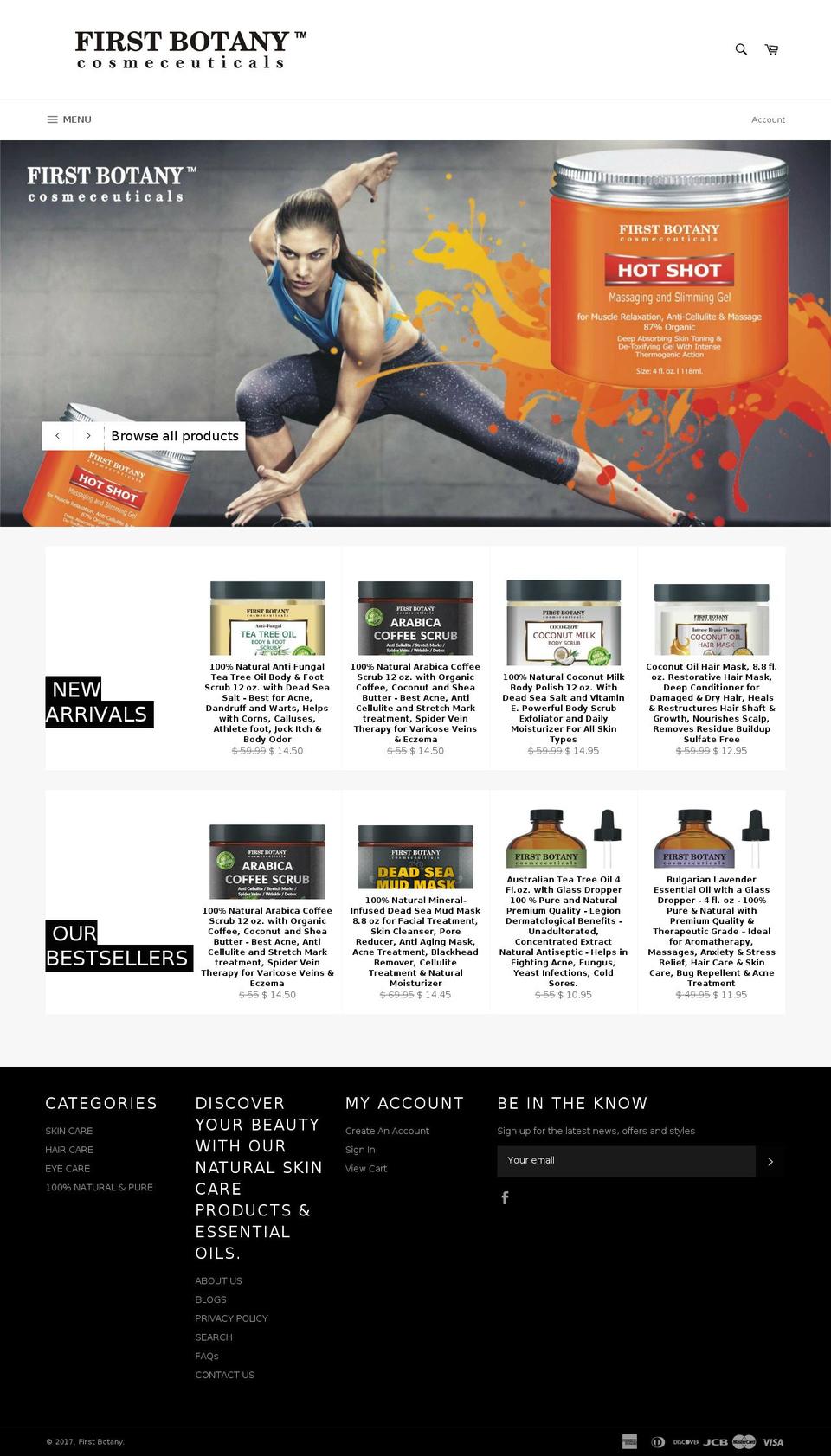 firstbotany.com shopify website screenshot