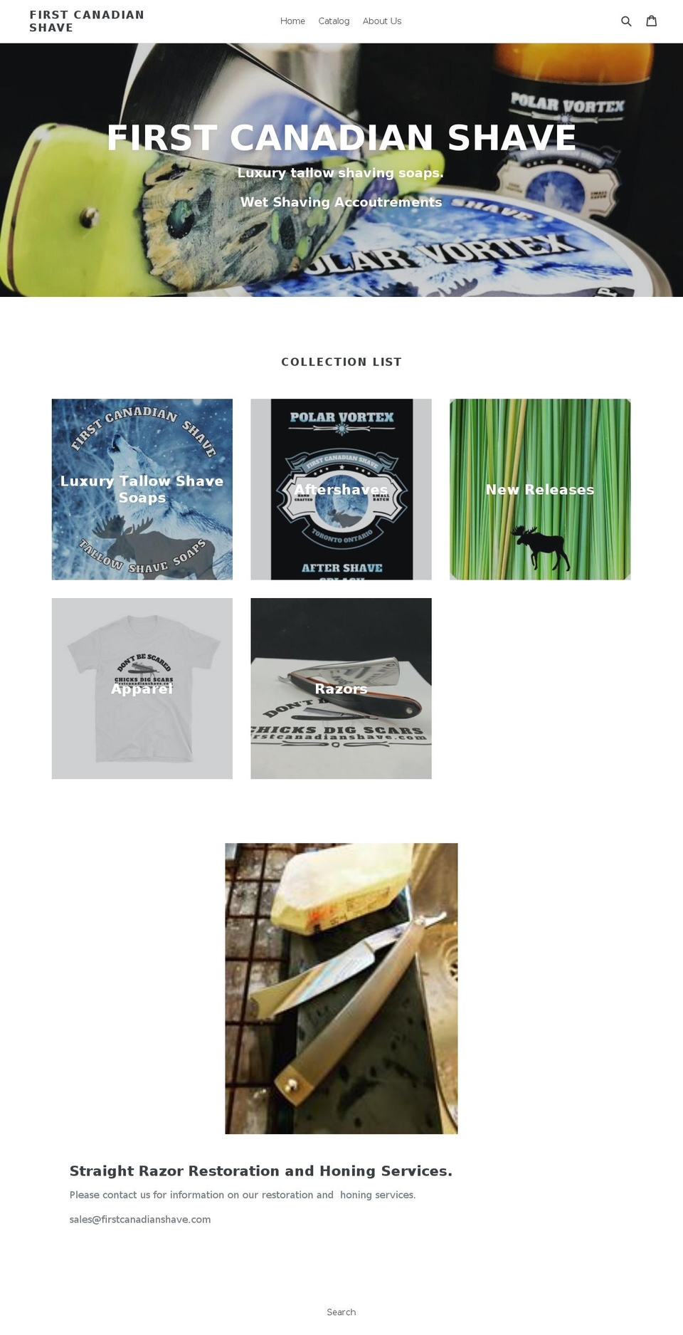 firstcanadianshave.com shopify website screenshot