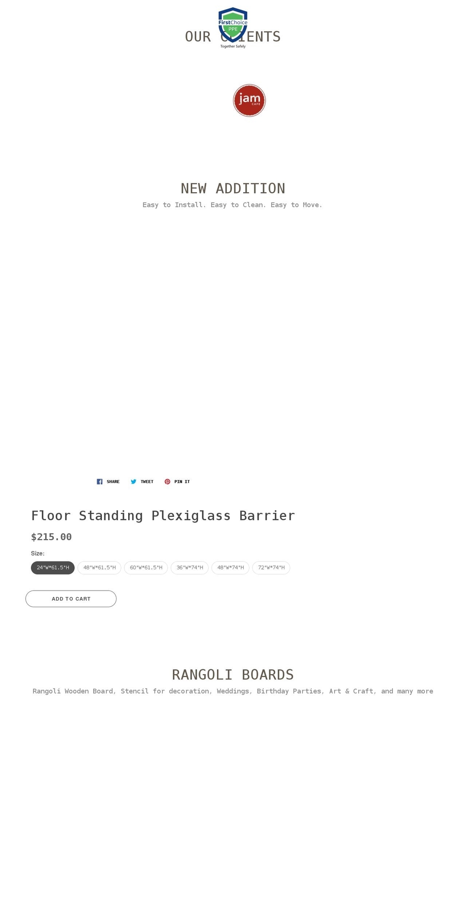 firstchoiceppe.com shopify website screenshot