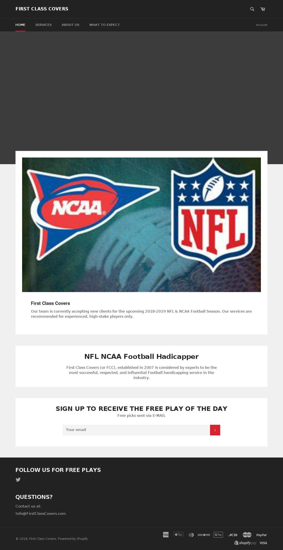firstclasscovers.com — Shopify storefront screenshot