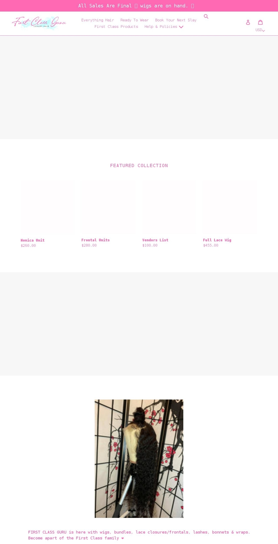firstclassguru.com shopify website screenshot