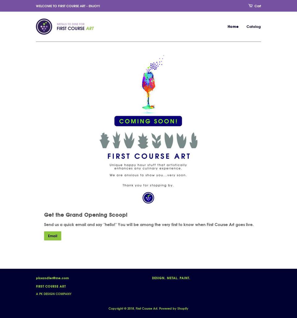 firstcourseart.com shopify website screenshot