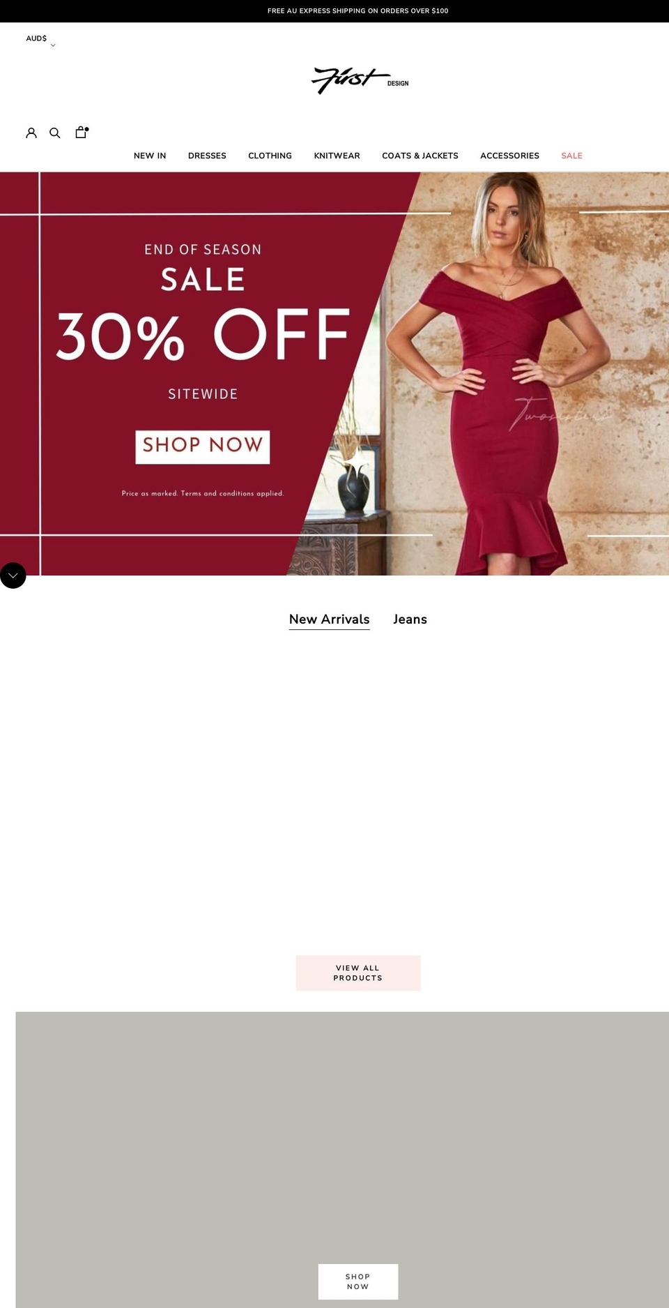 firstdesign.com.au shopify website screenshot