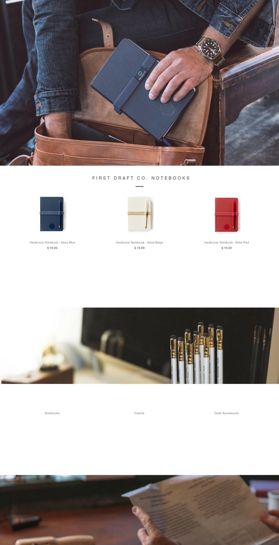 firstdraftco.com shopify website screenshot