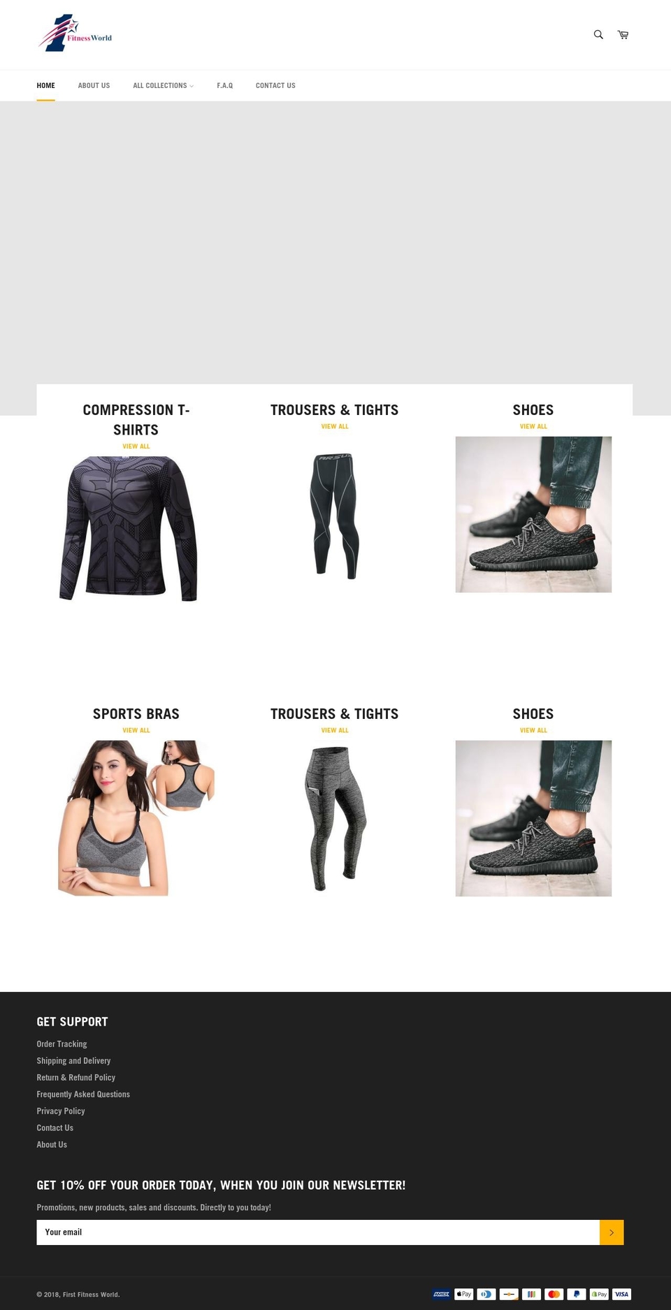 firstfitnessworld.com — Shopify storefront screenshot
