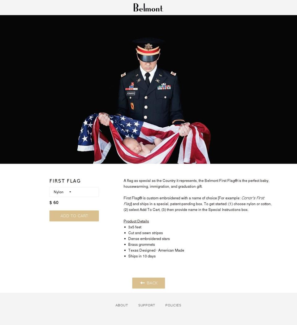 BELMONT Shopify theme site example firstflag.com