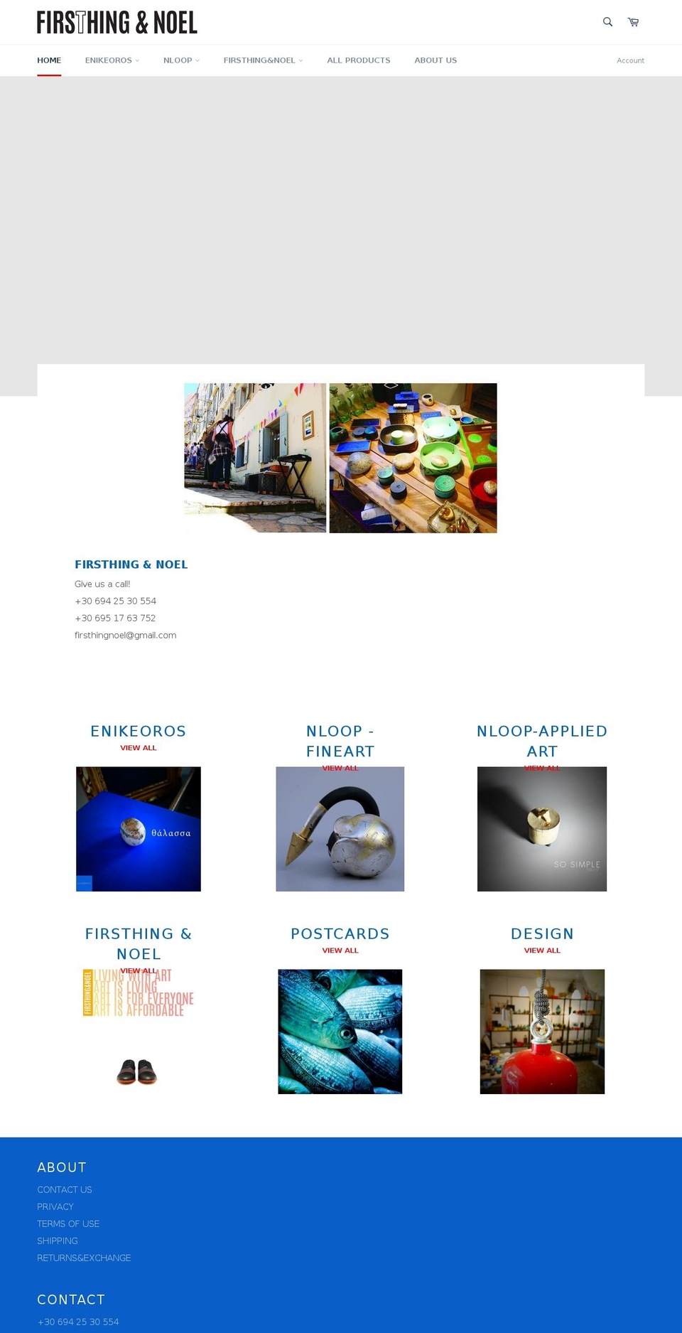 firsthingandnoel.com shopify website screenshot
