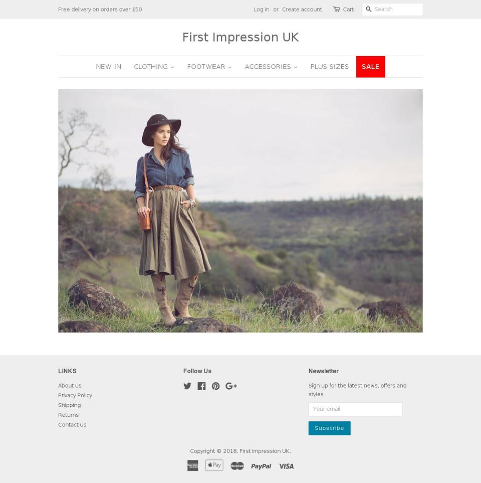 firstimpressionuk.com — Shopify storefront screenshot
