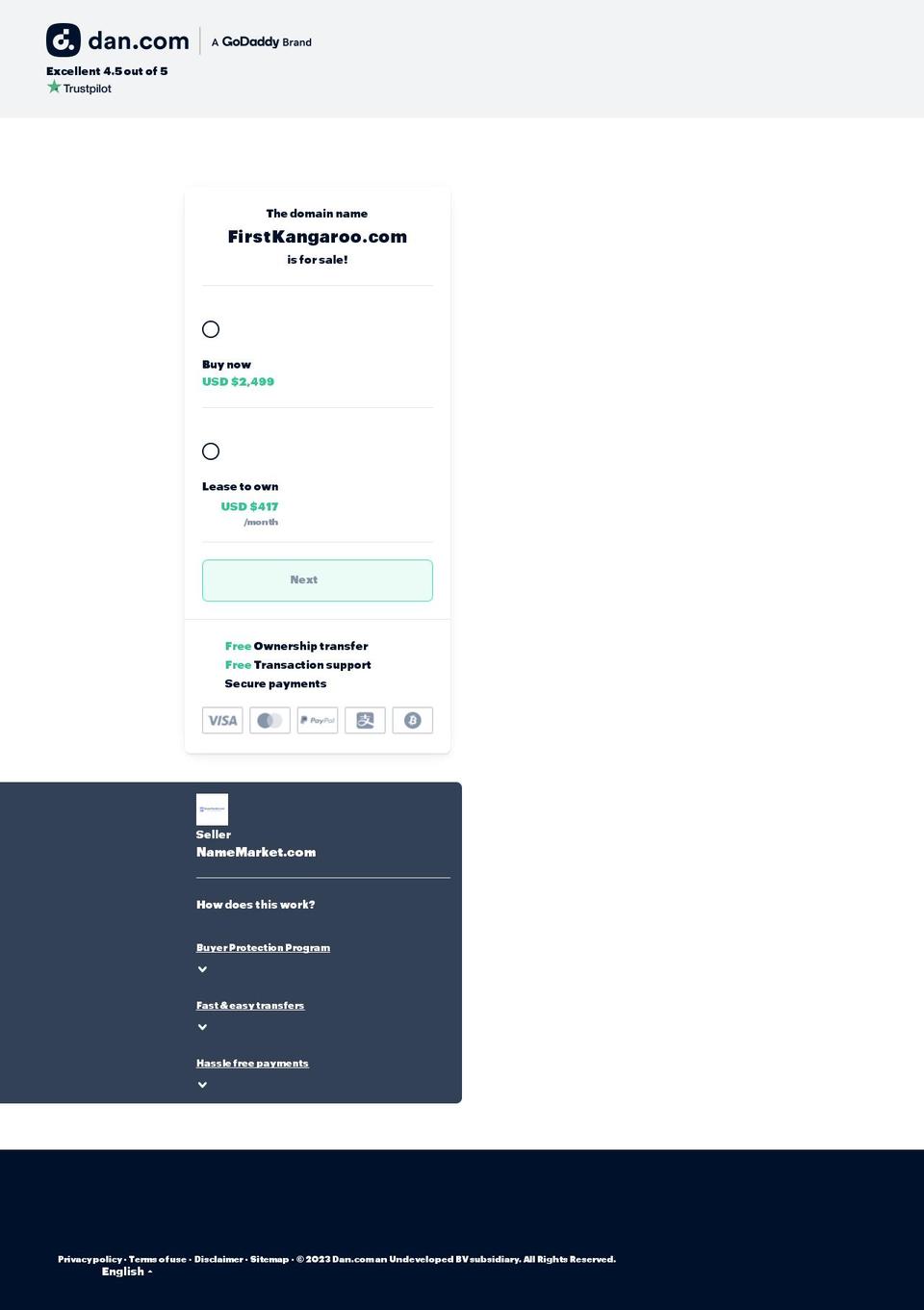 firstkangaroo.com — Shopify storefront screenshot