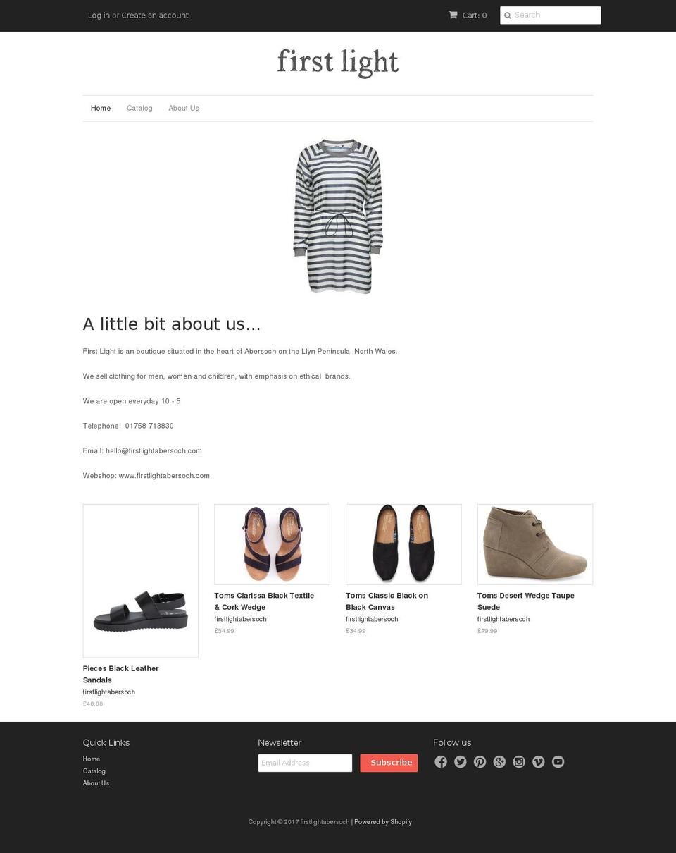 firstlightabersoch.com shopify website screenshot