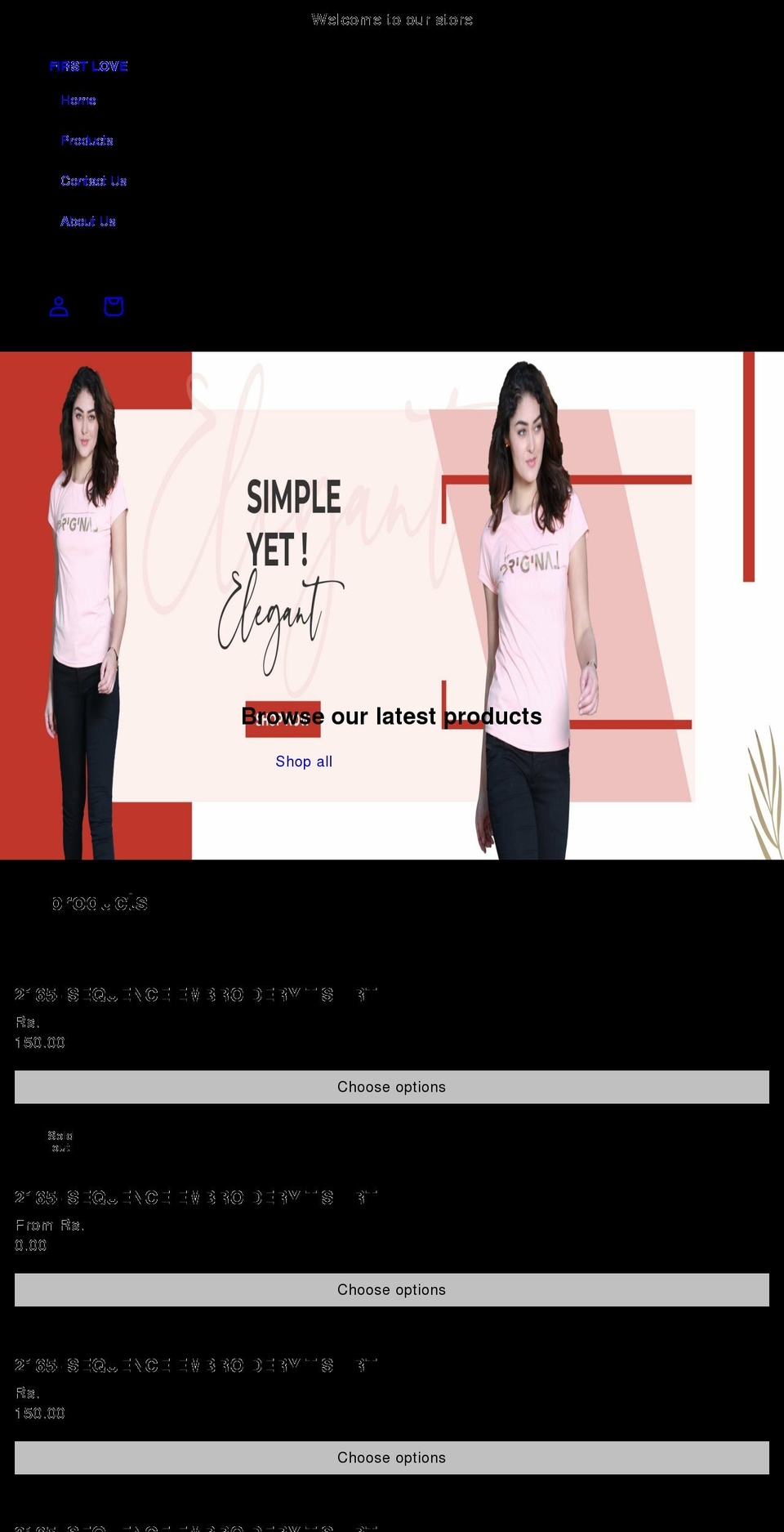 firstlovefashion.com shopify website screenshot