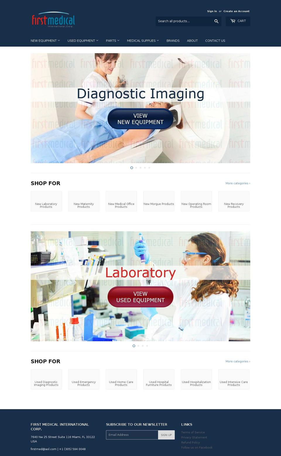 firstmedicalint.com shopify website screenshot