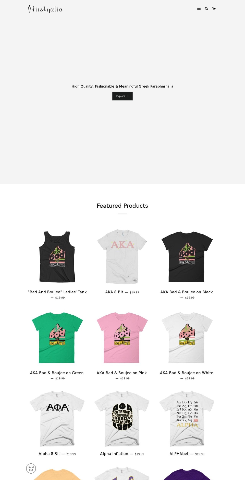 firstnalia.com — Shopify storefront screenshot