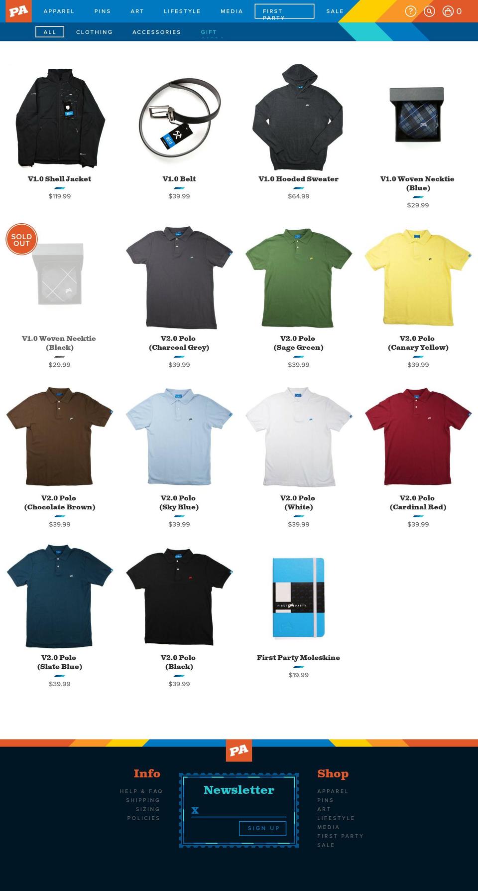 20151119 Design Update B4 Bold PB Shopify theme site example firstparty.com