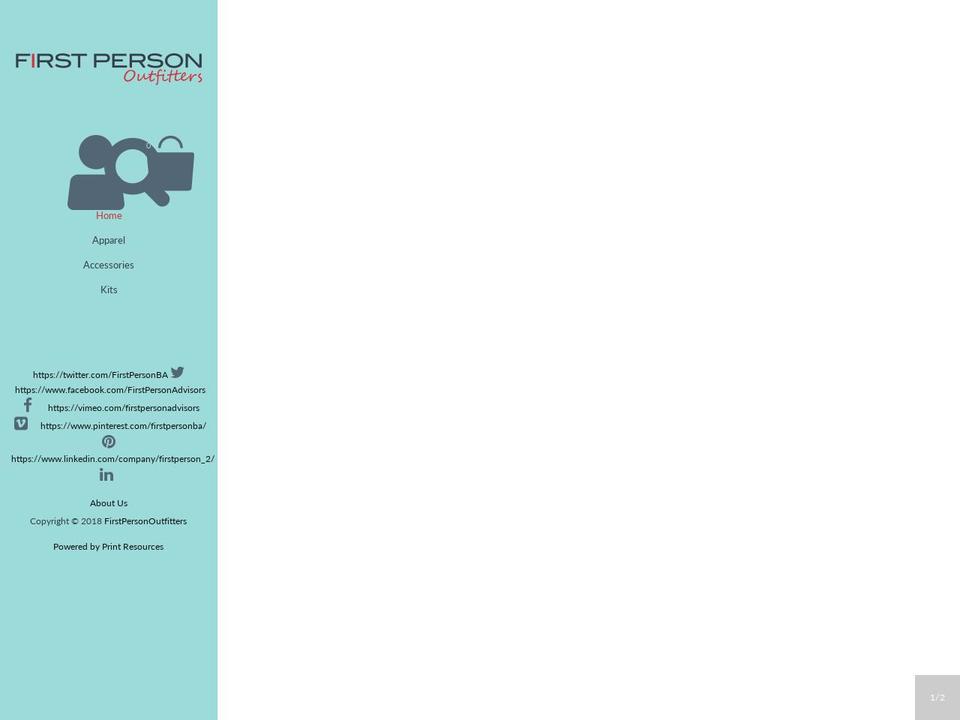 firstpersonoutfitters.com — Shopify storefront screenshot