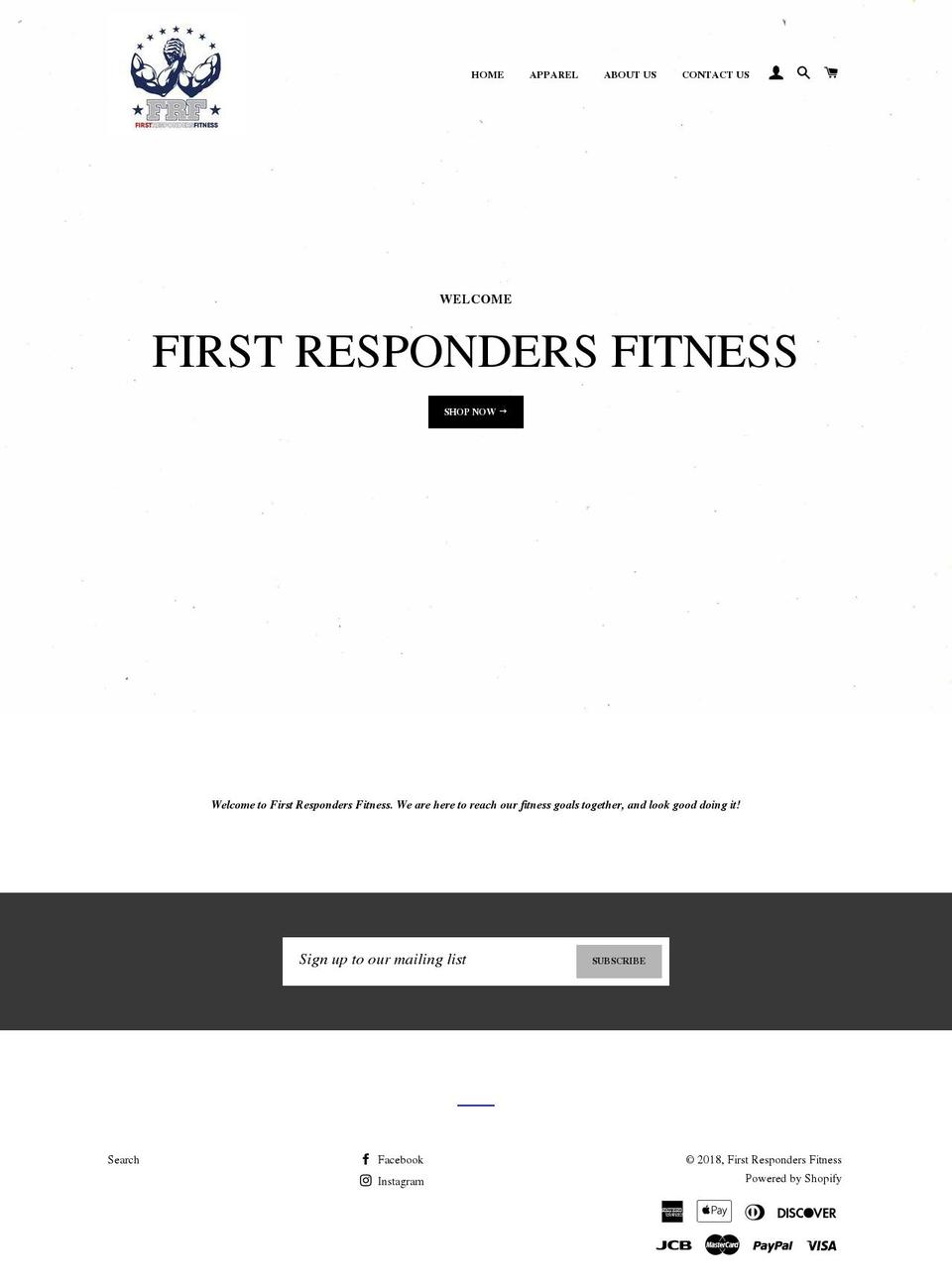 firstrespondersfitness.com — Shopify storefront screenshot