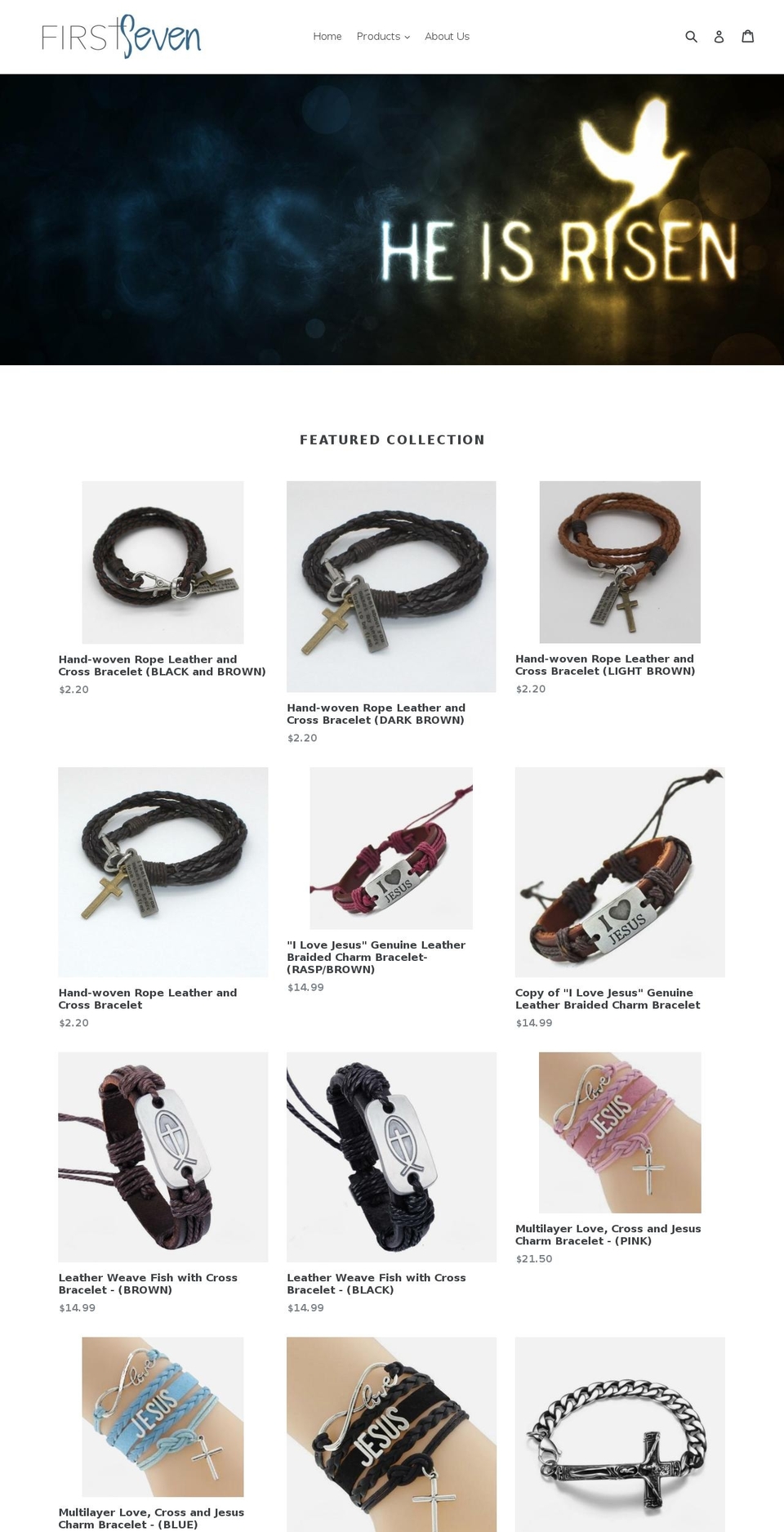firstsevenshop.com — Shopify storefront screenshot